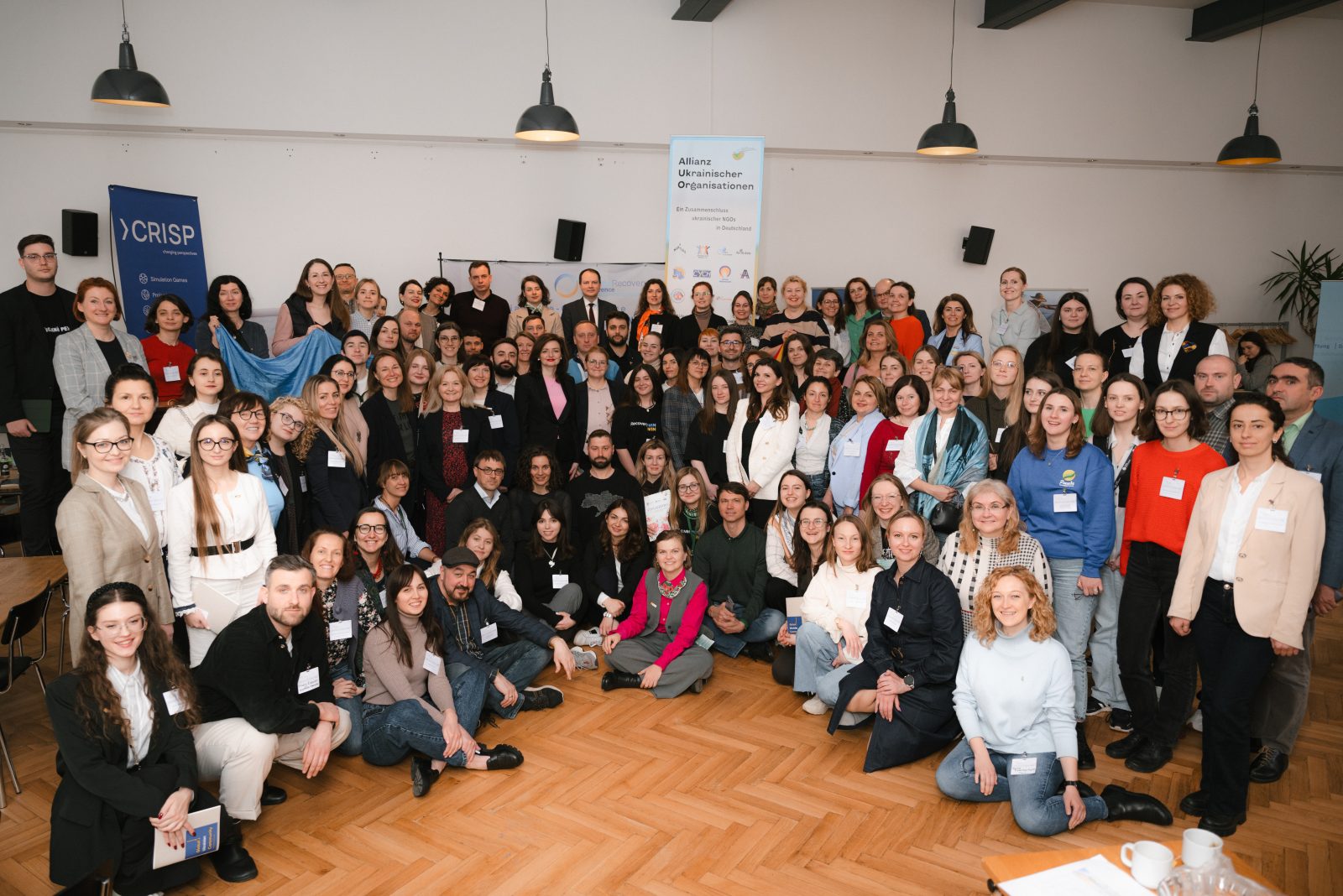A large group of people at a conference.